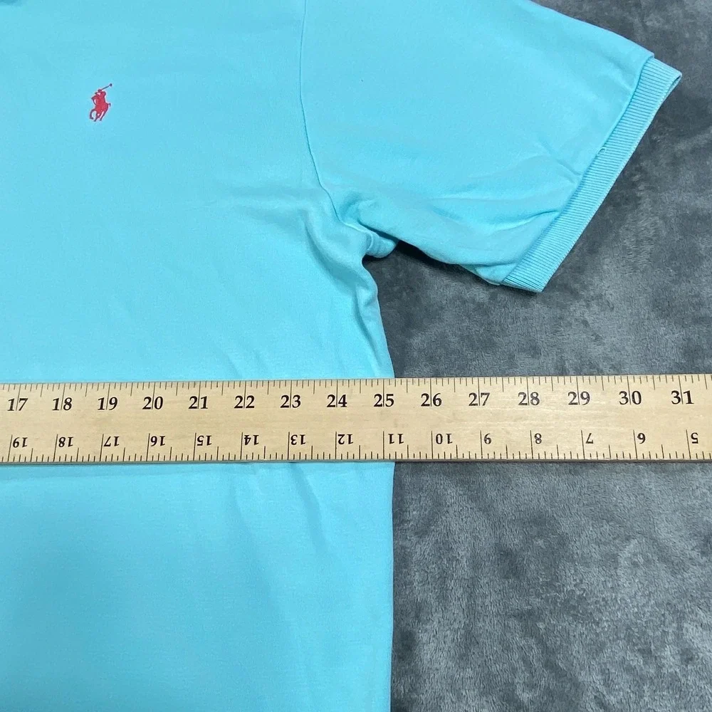 Vintage Ralph Lauren Shirt Mens XL Blue Casual‎ Retro 90s Red Pony Golf Preppy